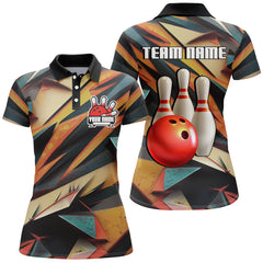 Maxcorners Personalized Bowling Shirts Men Custom Bowling Jersey Team Bowling Polo Shirt