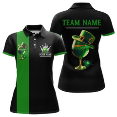 Maxcorners Green Bowling Shirt Custom St Patrick Day For Men Women Polo Bowling Jersey