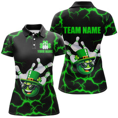 Maxcorners Personalized Bowling Patrick Day Shirt For Men Lucky Bowling Jersey Green