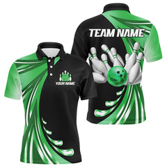 Maxcorners Personalized Green Bowling Team Jersey For Men & Women Custom Bowling Polo Shirt