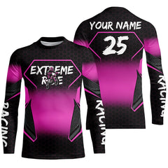 Maxcorners Custom Motocross Jersey Kid Men Women Upf30+ Pink Dirt Bike Shirt MX Off-Road Rider Motorcycle MT2809