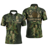 Maxcorners Bowling Ball And Pins Camo Mutilcolor Options Customized Name, Team Name 3D Polo Shirt Unisex
