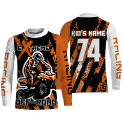 Maxcorners Personalized ATV Motocross Jersey Orange Upf30+ Kid Men Women Quad Bike Off-Road Shirt PDT845 MT2809