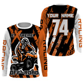 Maxcorners Personalized ATV Motocross Jersey Orange Upf30+ Kid Men Women Quad Bike Off-Road Shirt PDT845 MT2809