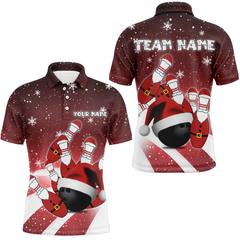 Maxcorners Christmas Funny Bowling Multicolor Option Customized Name 3D Shirt