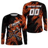 Maxcorners Custom Dirt Bike Jersey Kid Men Women Upf30+ Orange Motocross Racing Shirt Motorcycle MT2709