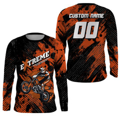 Maxcorners Custom Dirt Bike Jersey Kid Men Women Upf30+ Orange Motocross Racing Shirt Motorcycle MT2709