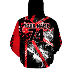 Maxcorners Custom Red ATV Motocross Hoodie Men Women Freestyle Off-Road Quad Bike Hooded Jersey PDT912 MT2809