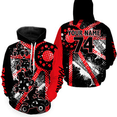 Maxcorners Custom Red ATV Motocross Hoodie Men Women Freestyle Off-Road Quad Bike Hooded Jersey PDT912 MT2809