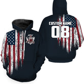 Maxcorners Custom Quad Racing Hooded Jersey Men Women ATV Motocross Hoodie Patriotic Extreme Off-Road MT2709