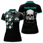 Maxcorners Bowling And Pins Multicolor Option Customized Name 3D Shirt For Women