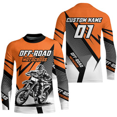 Maxcorners Orange Motocross Racing Off-road Jersey For Men Kid Dirt Bike Riding Shirt Women MT2709