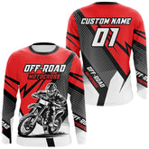 Maxcorners Red Motocross Racing Off-road Jersey For Men Kid Dirt Bike Riding Shirt Women MT2709