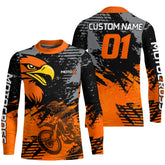 Maxcorners Motocross Racing Dirt Bike Jersey Eagle Upf30+ Motorcycle Shirt Kid Men Women MT2709