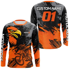 Maxcorners Motocross Racing Dirt Bike Jersey Eagle Upf30+ Motorcycle Shirt Kid Men Women MT2709