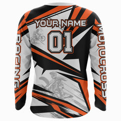 Maxcorners Orange Dirt Bike Racing Jersey Upf30+ Motocross Shirt Men Kid Women Off-Road Jersey MT2709