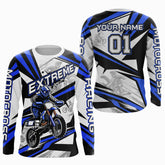 Maxcorners Blue Dirt Bike Racing Jersey Upf30+ Motocross Shirt Men Kid Women Off-Road Jersey MT2709