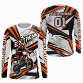 Maxcorners Orange Dirt Bike Racing Jersey Upf30+ Motocross Shirt Men Kid Women Off-Road Jersey MT2709