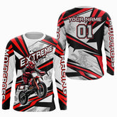 Maxcorners Red Dirt Bike Racing Jersey Upf30+ Motocross Shirt Men Kid Women Off-Road Jersey MT2709