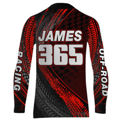 Maxcorners Dirt Bike Jersey Men Kid Women Upf30+ Red Motocross Shirt Racing Off-Road Shirt MT2809