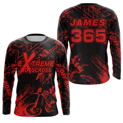 Maxcorners Motocross Racing Jersey Red Upf30+ Men Women Kid Dirt Bike Shirt Motorcycle Jersey MT2809