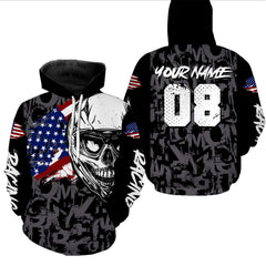 Maxcorners American Flag Motocross Racing Hoodie Jersey for Men Women Dirt Bike Hoodie LM2809