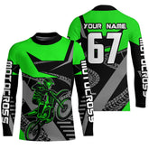 Maxcorners Green Motocross Racing Jersey Women Men Kid Motorcycle Dirt Bike Shirt MT2709