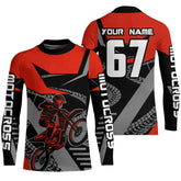 Maxcorners Red Motocross Racing Jersey Women Men Kid Motorcycle Dirt Bike Shirt MT2709