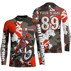 Maxcorners Camo Motocross Jersey Men Kid Women Upf30+ Dirt Bike Off-road Motorcycle Shirt MT2709