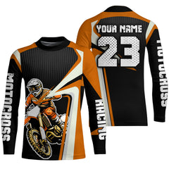 Maxcorners Custom Motocross Jersey Orange Dirt Bike Shirt For Kid Women Men Off-road Shirt MT2709