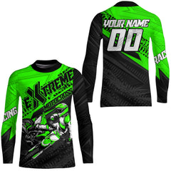 Maxcorners Green Motocross Racing Jersey Upf30+ Kid Men Women Dirt Bike Shirt Off-road Jersey MT2709