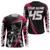 Maxcorners Motocross Racing Jersey Women Kid Girl Upf30+ Dirt Bike Shirt Off-Road MX Jersey XM273 MT2809