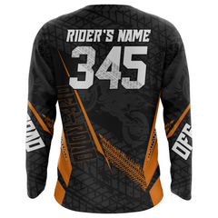 Maxcorners Motocross Racing Jersey Kid Women Men Dirt Bike Shirt Upf30+ Off-road Jersey Orange MT2809
