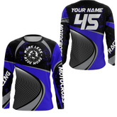 Maxcorners Motocross Racing Jersey Blue Upf30+ Dirt Bike Shirt Off-Road MX Racing Jersey MT2709