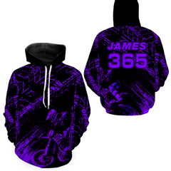 Maxcorners Purple Motocross Hoodie Jersey Custom for Men Women Motorcycle Dirt Bike Hoodie Zip LM2809