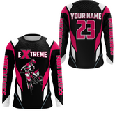 Maxcorners Motocross Racing Jersey Pink Off-road Riding Dirt Bike Shirt For Kid Men Women MT2709