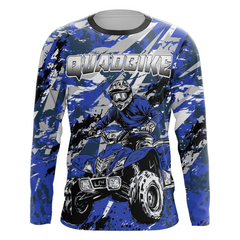 Maxcorners ATV Motocross Racing Jersey Blue Upf30+ ATV Quad Bike Jersey Off-road Men Kid Women MT2809