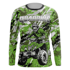 Maxcorners ATV Motocross Racing Jersey Green Upf30+ ATV Quad Bike Jersey Off-road Men Kid Women MT2809