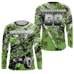 Maxcorners ATV Motocross Racing Jersey Green Upf30+ ATV Quad Bike Jersey Off-road Men Kid Women MT2809
