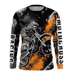 Maxcorners Motocross Racing Jersey Orange Upf30+ Dirt Bike Shirt Men Women Kid Off-road Jersey MT2809