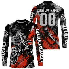 Maxcorners Motocross Racing Jersey Red Upf30+ Dirt Bike Shirt Men Women Kid Off-road Riding Jersey MT2809