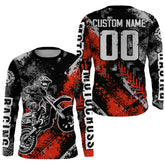 Maxcorners Motocross Racing Jersey Red Upf30+ Dirt Bike Shirt Men Women Kid Off-road Riding Jersey MT2809