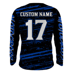 Maxcorners Motocross Racing Jersey Blue Upf30+ Dirt Bike Off-road MX Shirt Men Kid Women XM186 MT2809