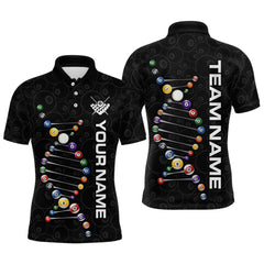 Maxcorners Personalized Billiard Jersey Dna 8 Ball Pool Men Billiard Shirt For Men Team Polo & 1/4 Zip