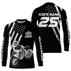 Maxcorners Custom Dirt Bike Jersey Patriotic Motocross Jersey Upf30+ Mens Women Motocross Shirt| MT2709