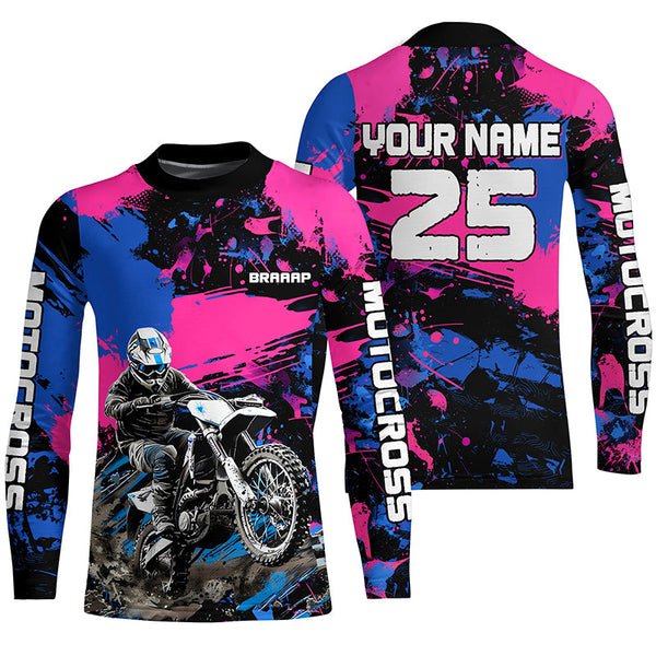 Maxcorners Custom Motocross Jersey Dirt Bike Clothes Upf30+ Mens Women Off-Road Jersey| MT2709