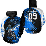 Maxcorners Adult&Kid Custom Motocross Jersey Blue UPF30+ MX Racing Biker Off-road Dirt Bike Racewear| MT2809