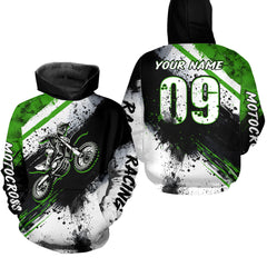 Maxcorners Adult green custom dirt bike jersey Motocross jersey upf30+ mens women Motocross Shirt| MT2709