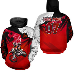 Maxcorners Custom Motocross Jersey Red Dirt Bike Clothes Upf30+ Mens Women Motorcycle Jersey| MT2709