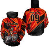 Maxcorners Custom Dirt Bike Jersey Orange Motocross Jersey Upf30+ Mens Women Extreme Racing Shirt| MT2809